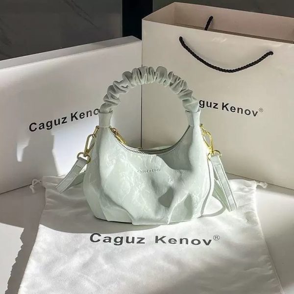 Crush Ruched-Handle Bag